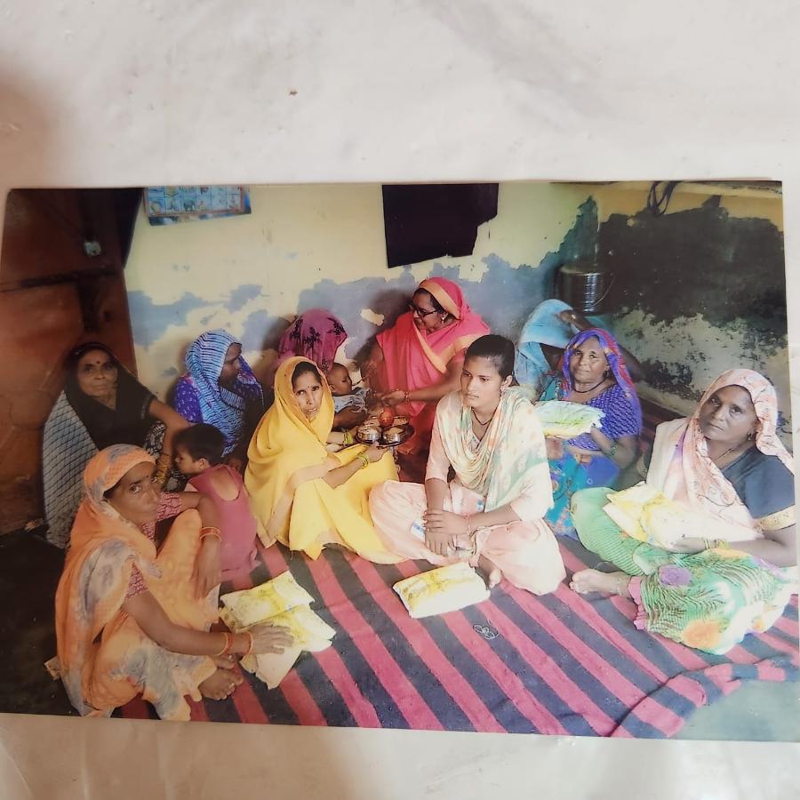 Godbharai ceremony, faces blurred for privacy